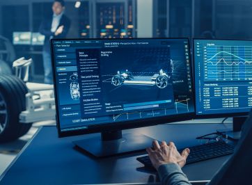 Photo of the computer station  